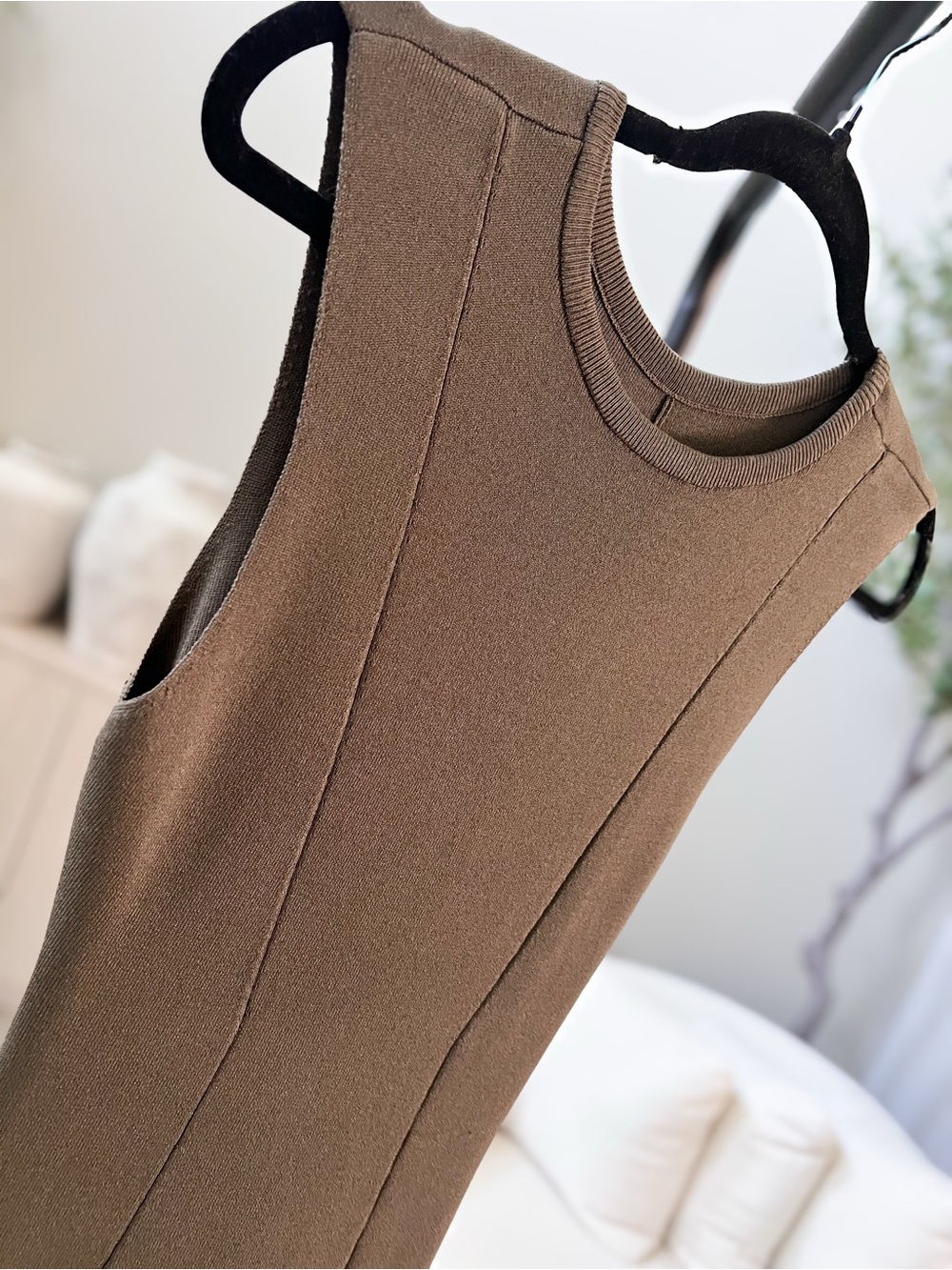 Express Reversible Twist Cutout Maxi Sweater Dress - Olive - Medium - Picture 4 of 10